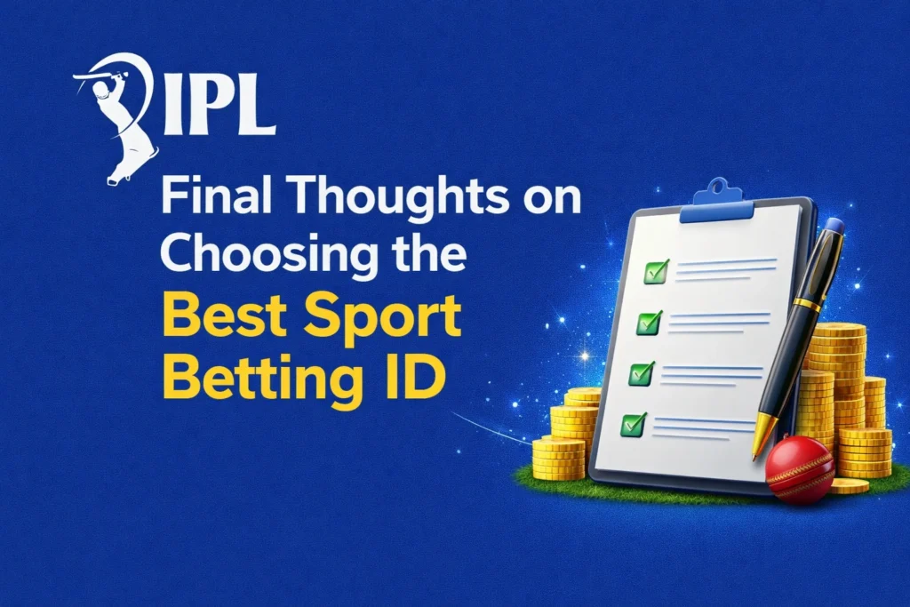Final thoughts on choosing the best sport betting ID with IPL 2026 logo and secure betting concept