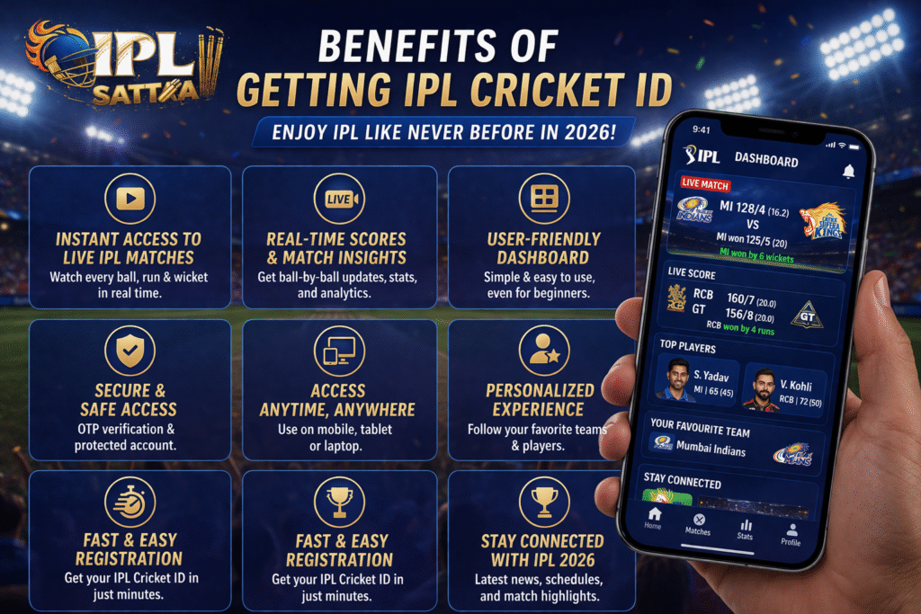 Benefits of Get IPL Cricket ID 2026 with live match access and real-time updates