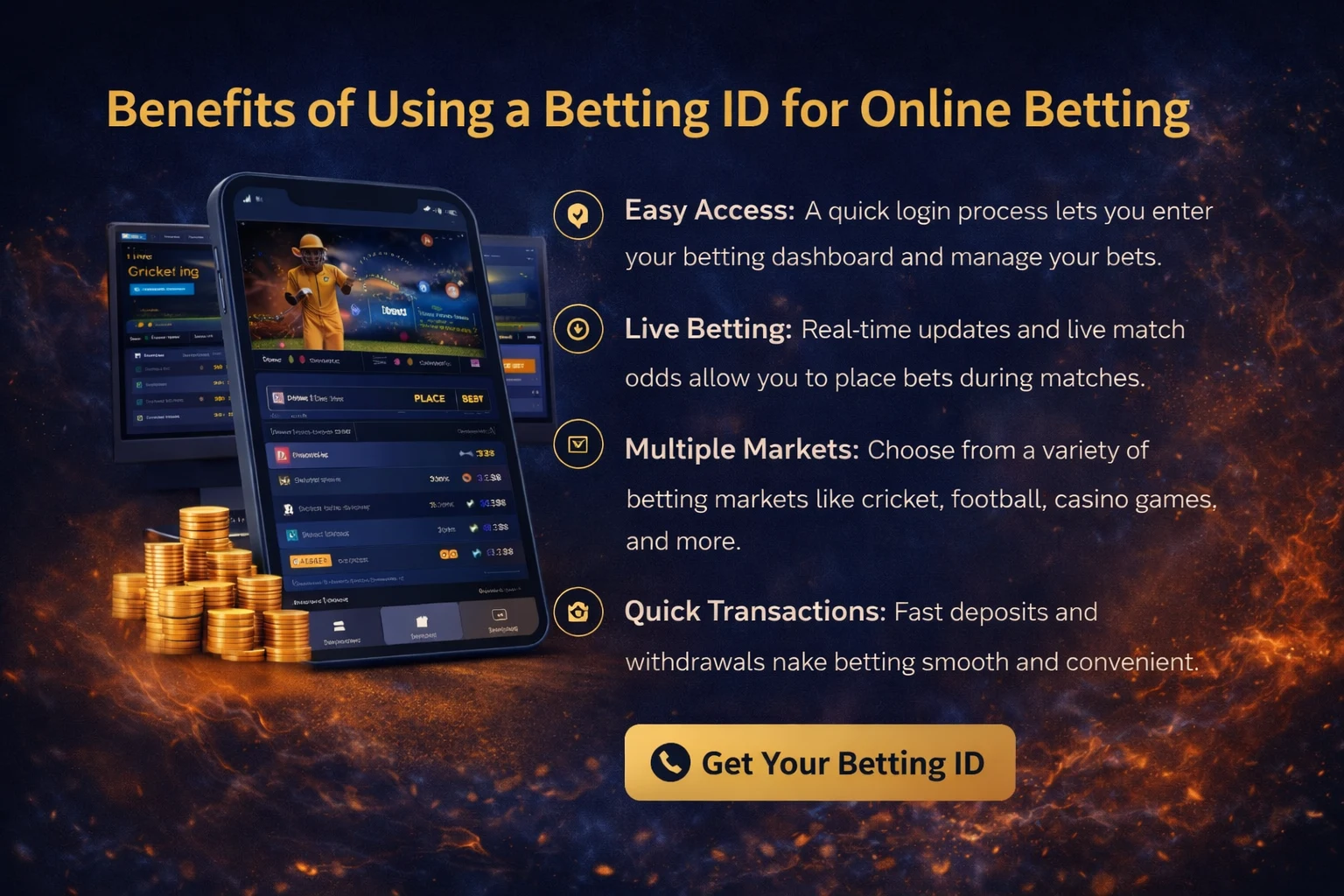 Benefits of using a betting ID for online cricket betting platform