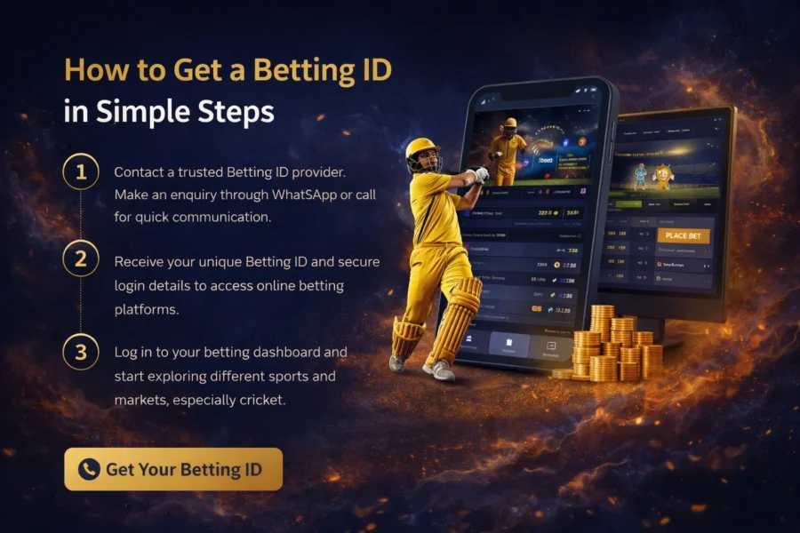 Steps to get an online betting ID in India for cricket betting