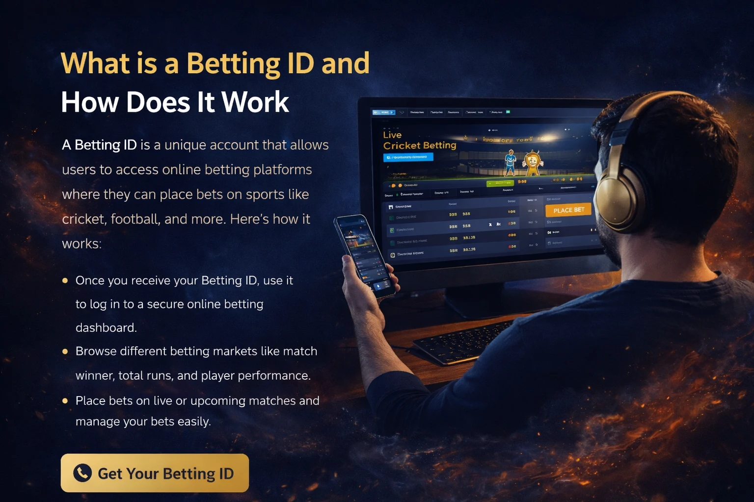What is a betting ID and how online cricket betting works